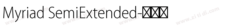 Myriad SemiExtended字体转换